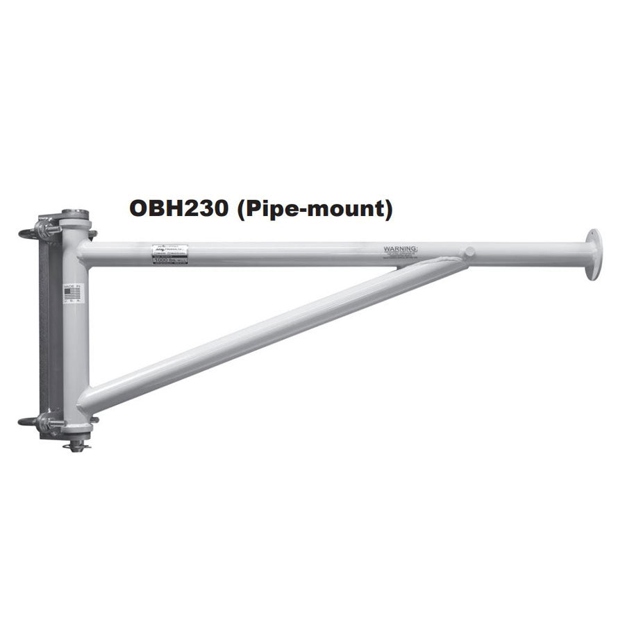 OZ Lifting Builder's Hoist Mounting Arm Bracket - Pipe Mount