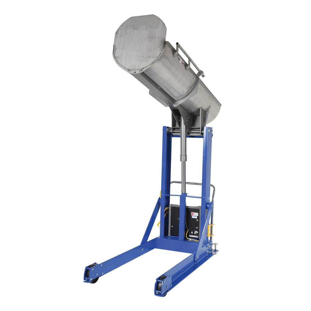 Vestil Portable Hydraulic Drum Dumper with Stainless Steel Chute