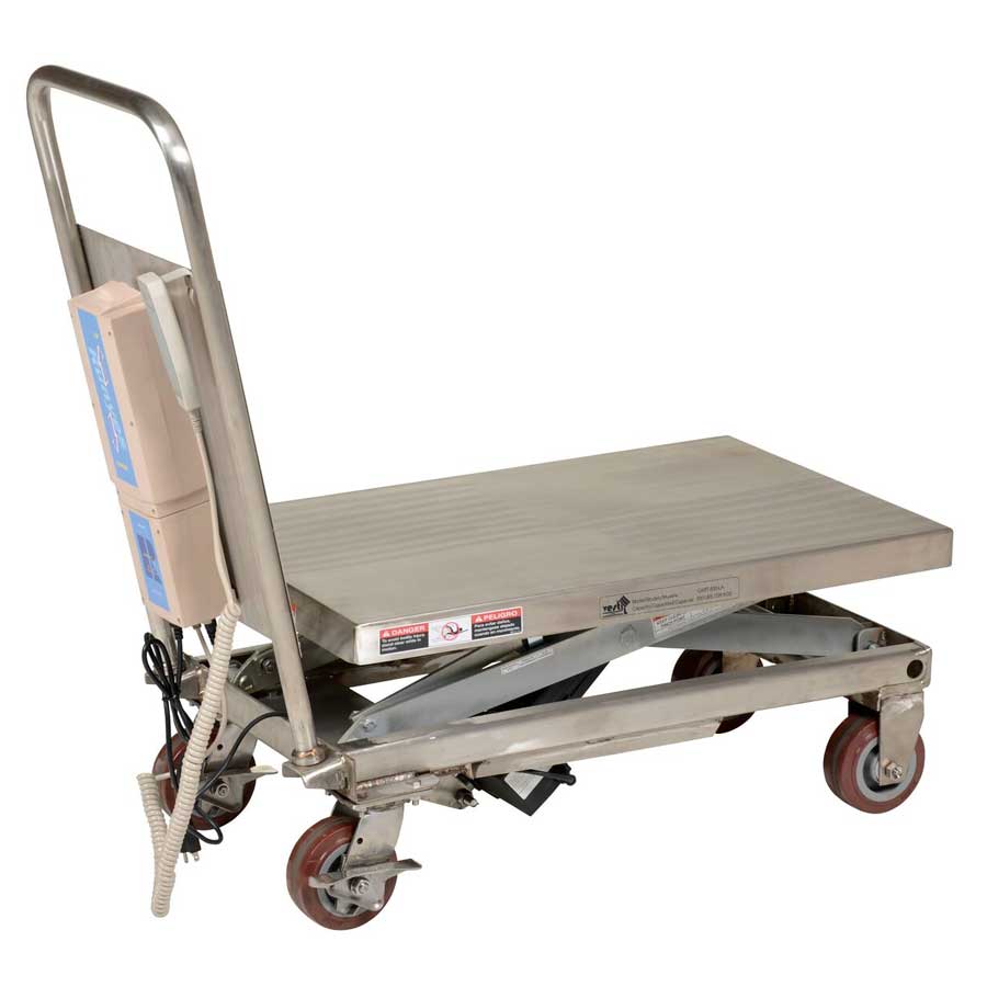 Vestil Linear Actuated Elevating Cart CART-500-LA-PSS