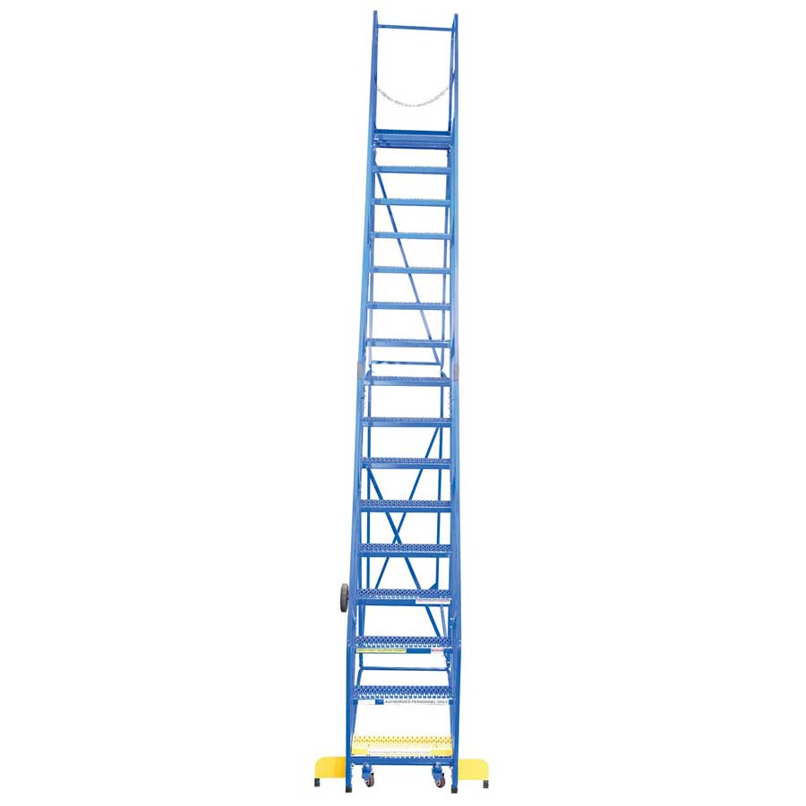 Vestil Rolling Warehouse Ladders (12 to 16 Step) LAD-16-21-G
