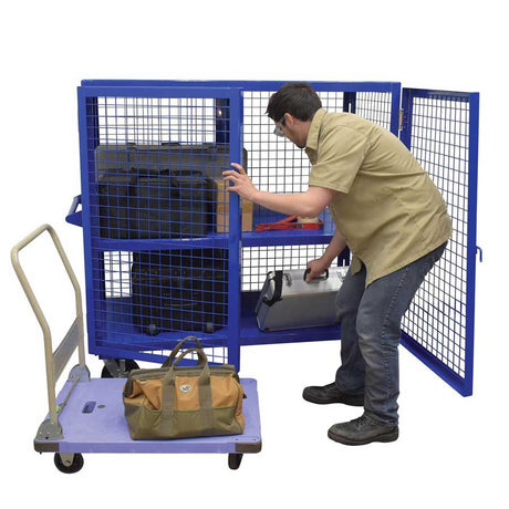 Vestil Welded Security Cart SCW-XM-3060-BL