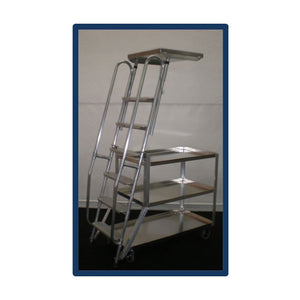 6 Step Aluminum Ladder Cart