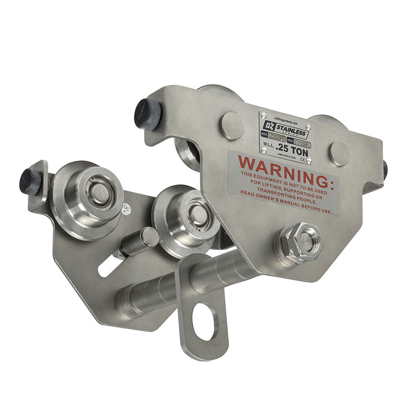 0.25 Ton OZ Stainless Steel Push Beam Trolley