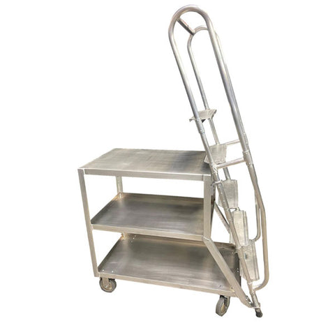 a picture containing a stock picker cart