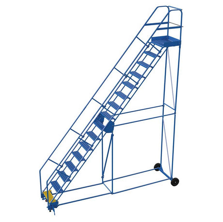 Vestil Rolling Warehouse Ladders (12 to 16 Step) LAD-16-21-G-EZ