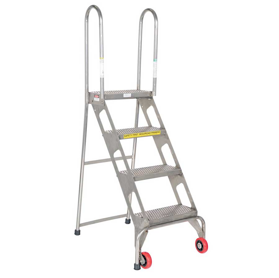 Vestil Stainless Steel Folding Ladder FLAD-4-SS