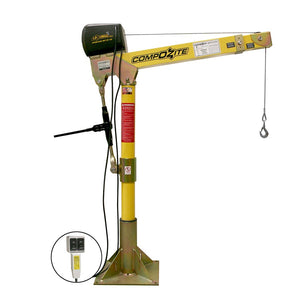 OZ CompOZite Davit Crane - 1200LB - AC winch