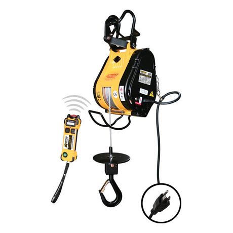 oz electric builders hoist wireless remote control